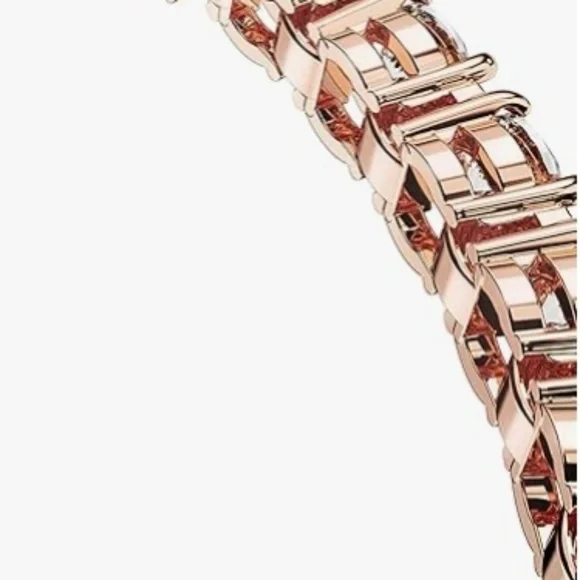 Swarovski Crystal Tennis Bracelet, Rose Gold, Matrix Collection, Adjustable